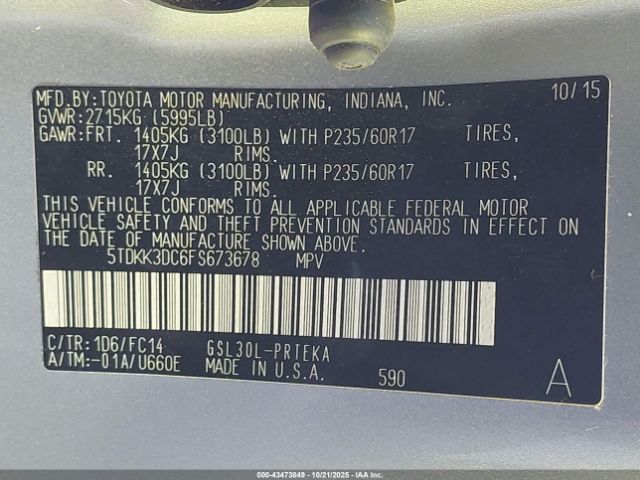 Toyota Sienna Le 8 Passenger Image 16