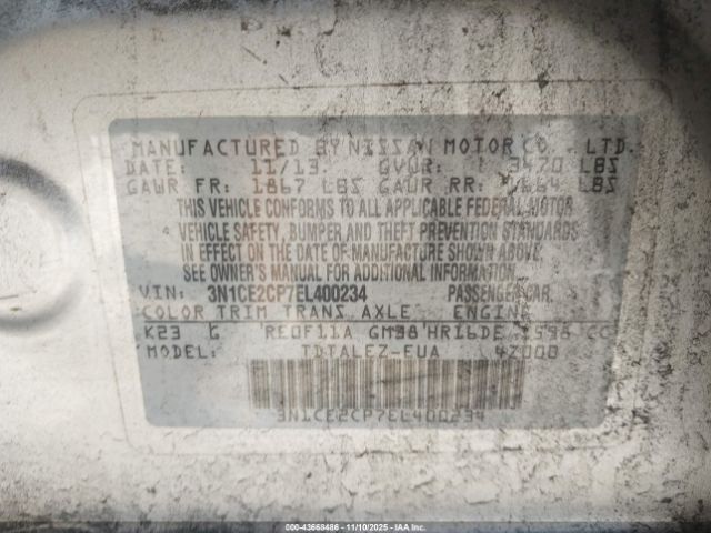 Nissan Versa Sv Image 7