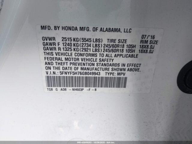 Honda Pilot Ex-l Image 6